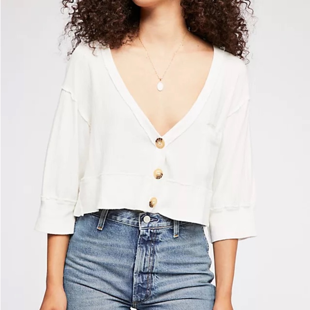 We The Free Cropped Cardi
